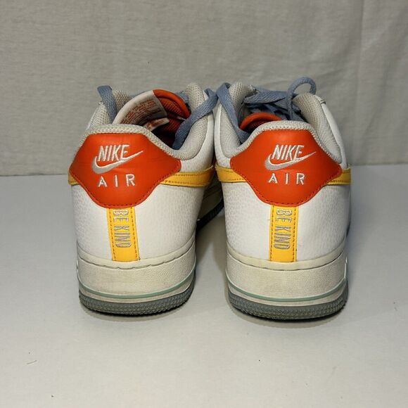 Nike Air Force 1 '07 LV8 Be Kind White Electro Orange DC2196-100 Men's Size 8.5 - Picture 4 of 7